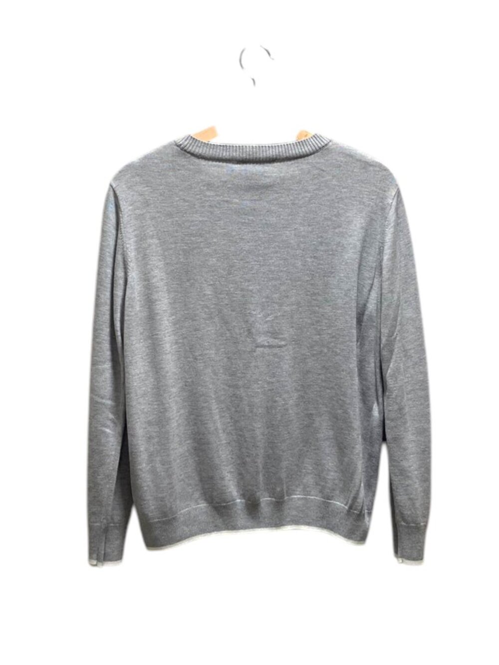 Rachel Zoe Good Vibes Cashmere Blend Sweater Gray Size L Coastal Preppy Spring - Picture 10 of 12